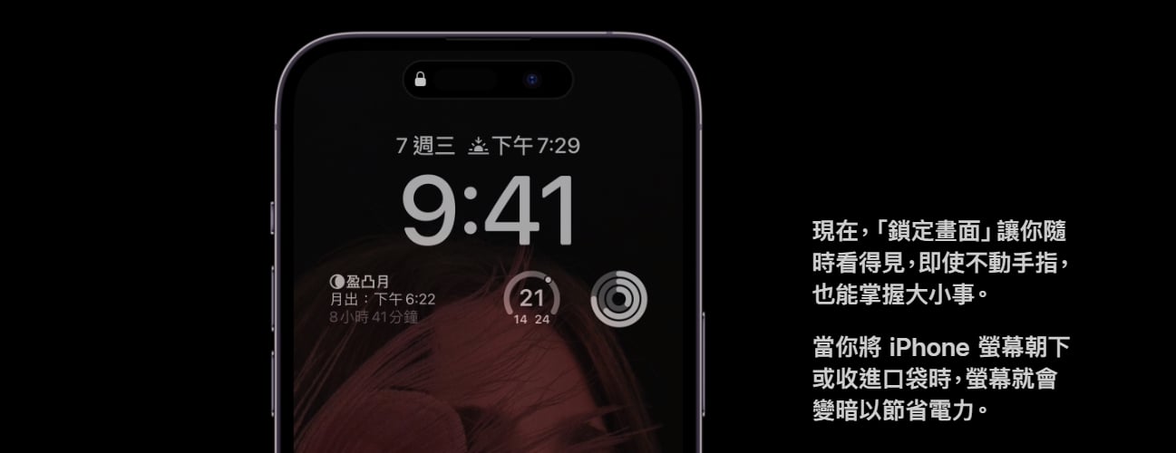 iPhone 14 Pro/14 Pro Max隨顯螢幕 iPhone 14 Pro/14 Pro Max隨顯螢幕
