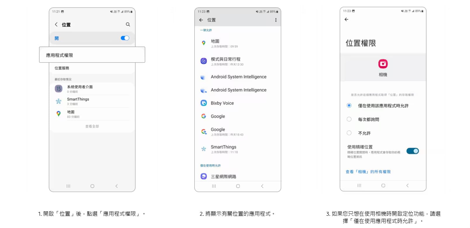 如何更改應用程式的位置使用權限?步驟圖解防偷窺與隱私設定。