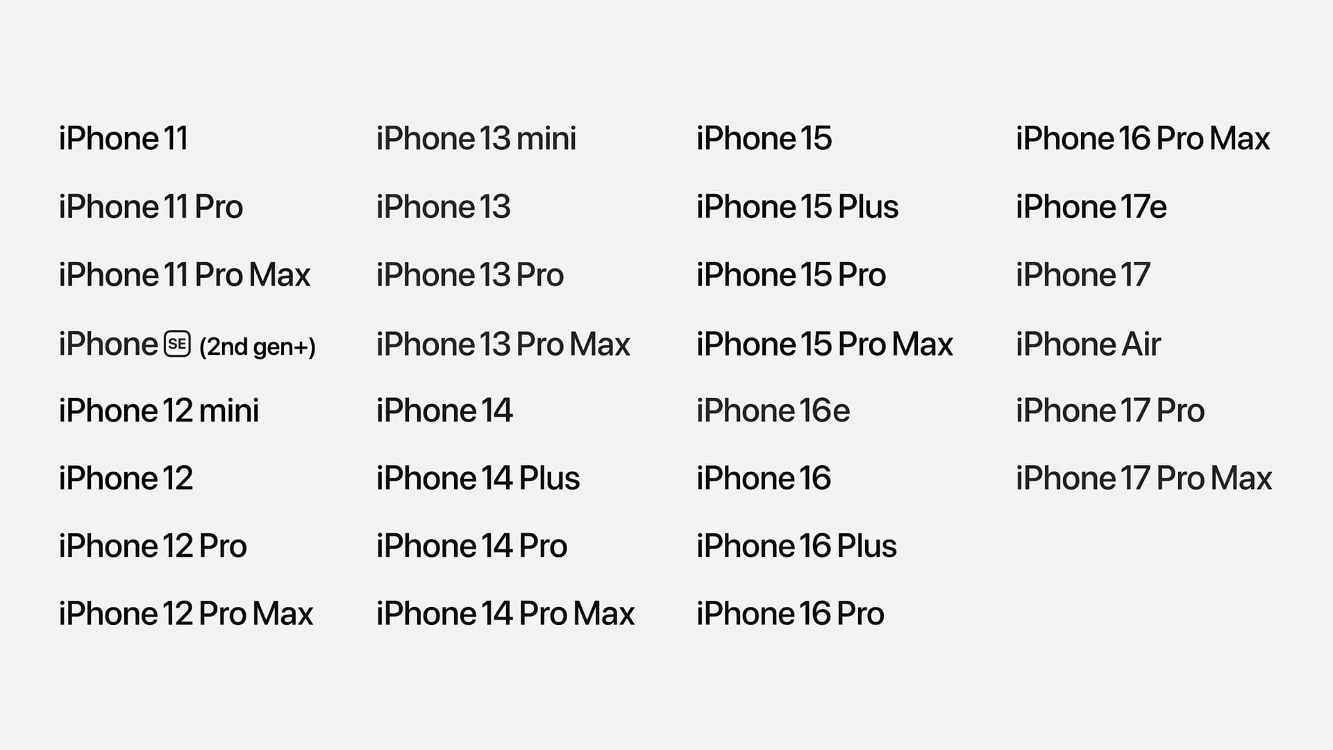 iOS 27支援機型清單,整理可升級的iPhone型號一覽。