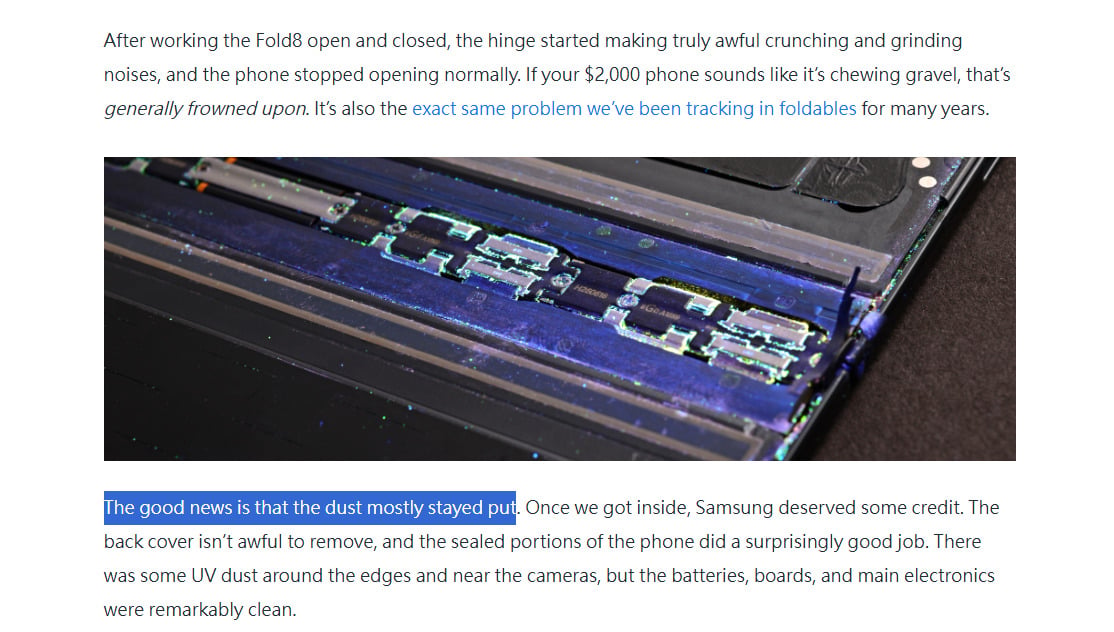 三星Galaxy Z Fold8鉸鏈防塵等級IP48與維修成本疑慮