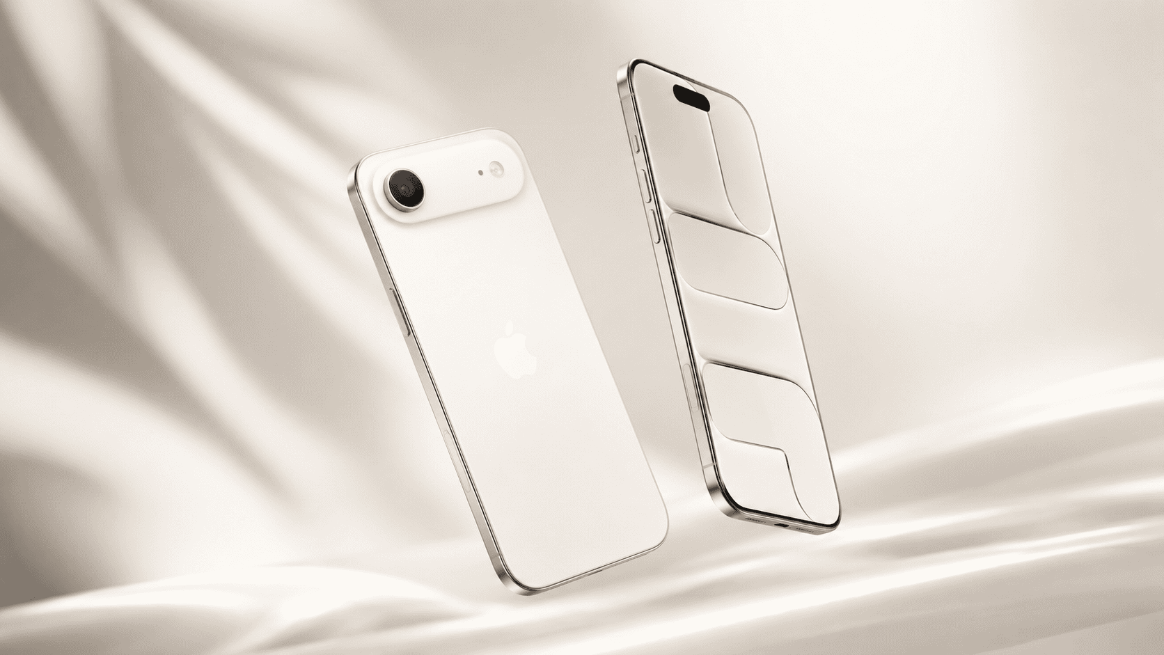 Apple iPhone Air 白色機身與正面螢幕展示，展現輕薄手機外觀與簡約設計質感