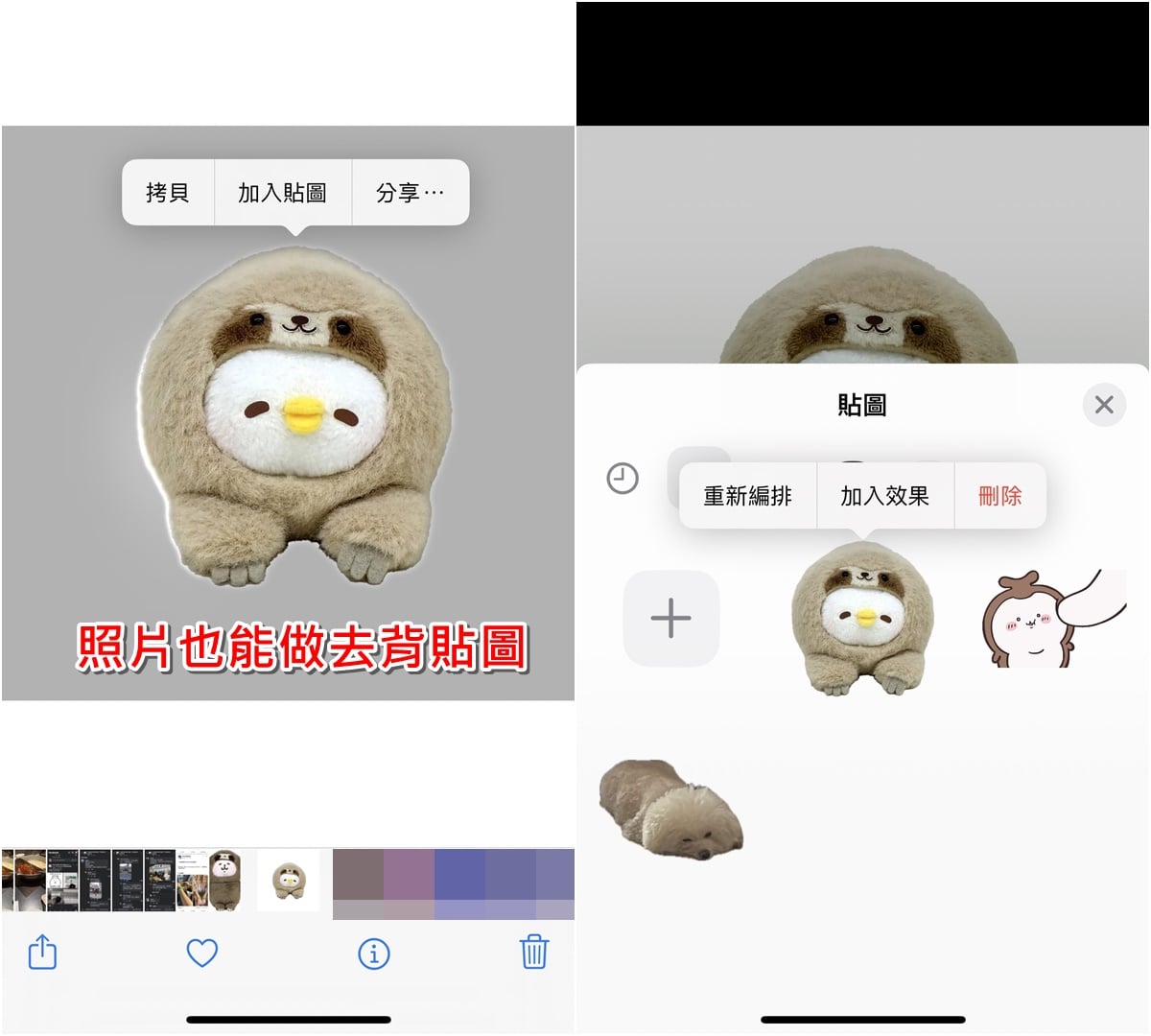 步驟三：照片也可以加入貼圖