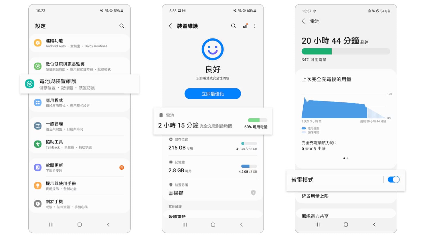 三星降溫第三招：開啟深度休眠設定，防止背景App偷耗電作怪。