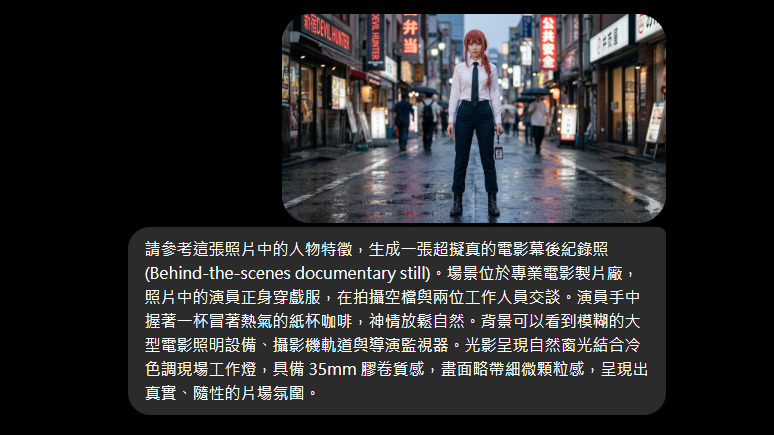ChatGPT AI 電影幕後劇照專業版指令生成成品二