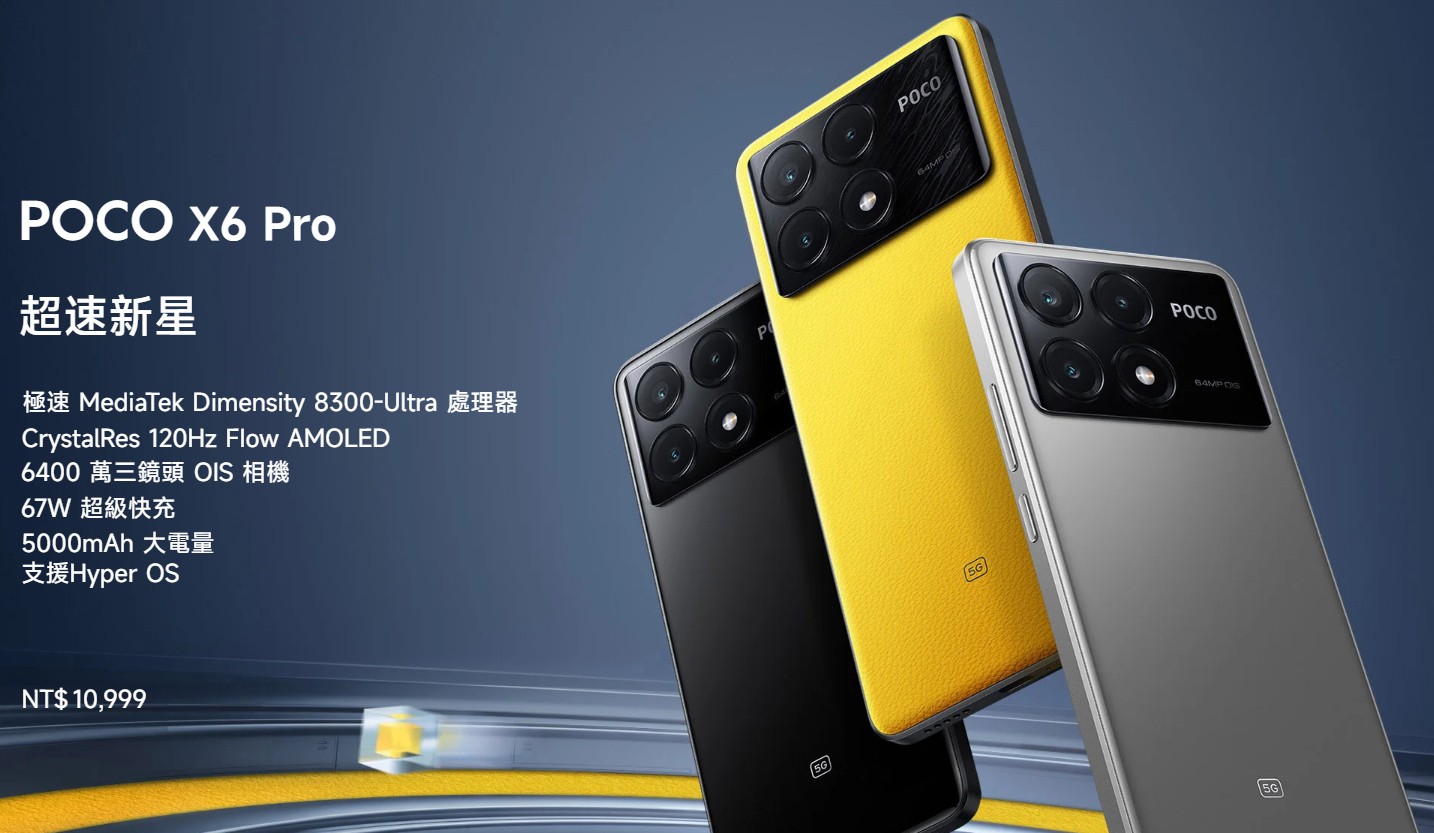 【機型介紹】1萬元高效能遊戲手機！POCO X6 Pro價格/亮點規格一次看！