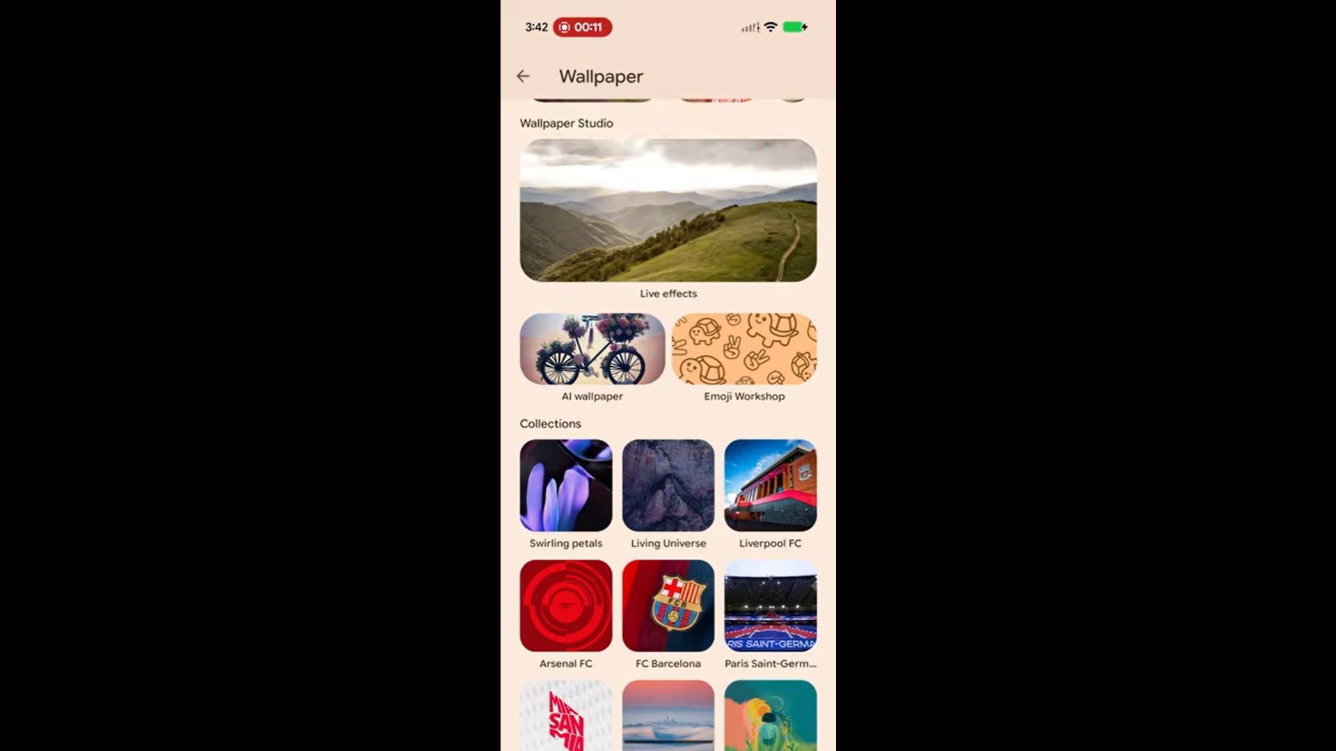 Animated wallpaper