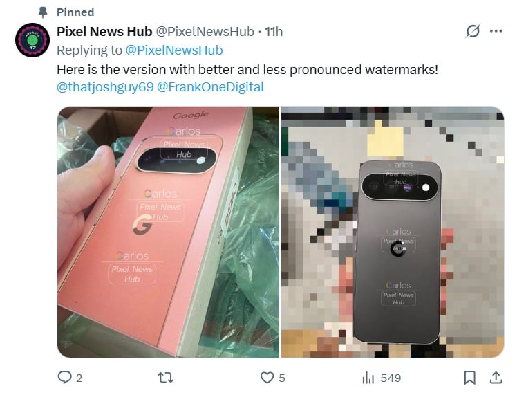 Pixel 11 Pro XL 洩漏