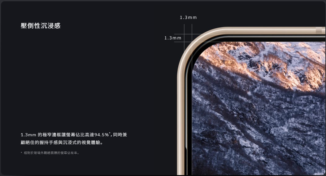 SHARP AQUOS R11 螢幕邊框