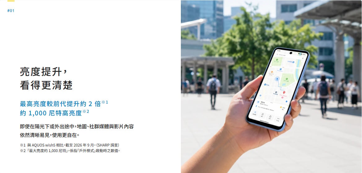 SHARP AQUOS wish6 螢幕亮度
