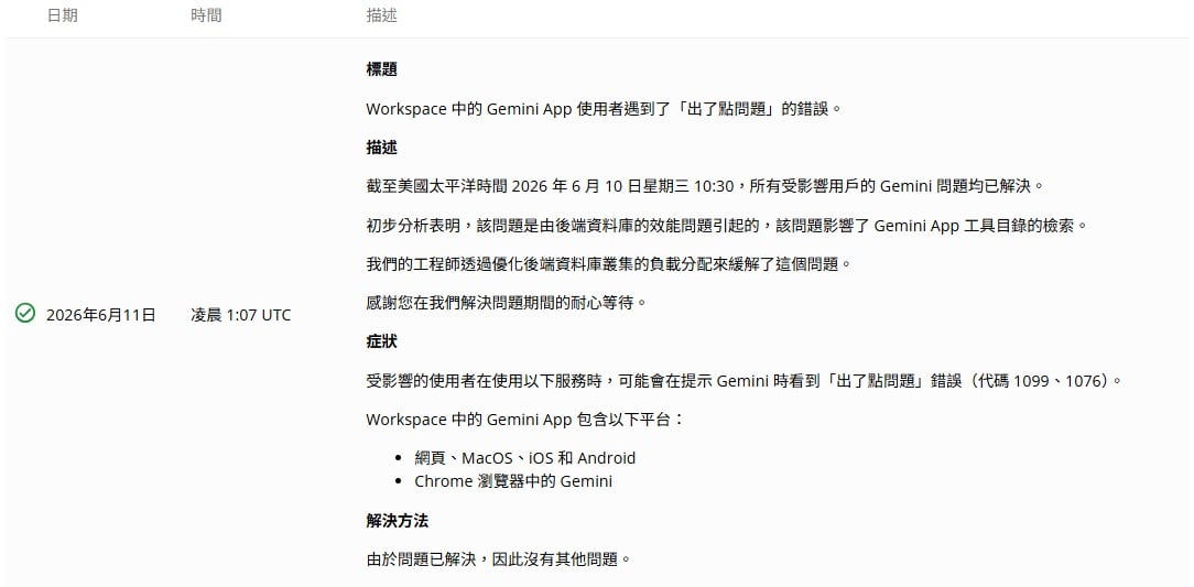 Google 官方說明