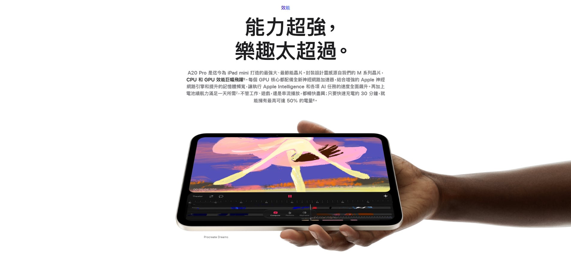 iPad mini A20 Pro 晶片
