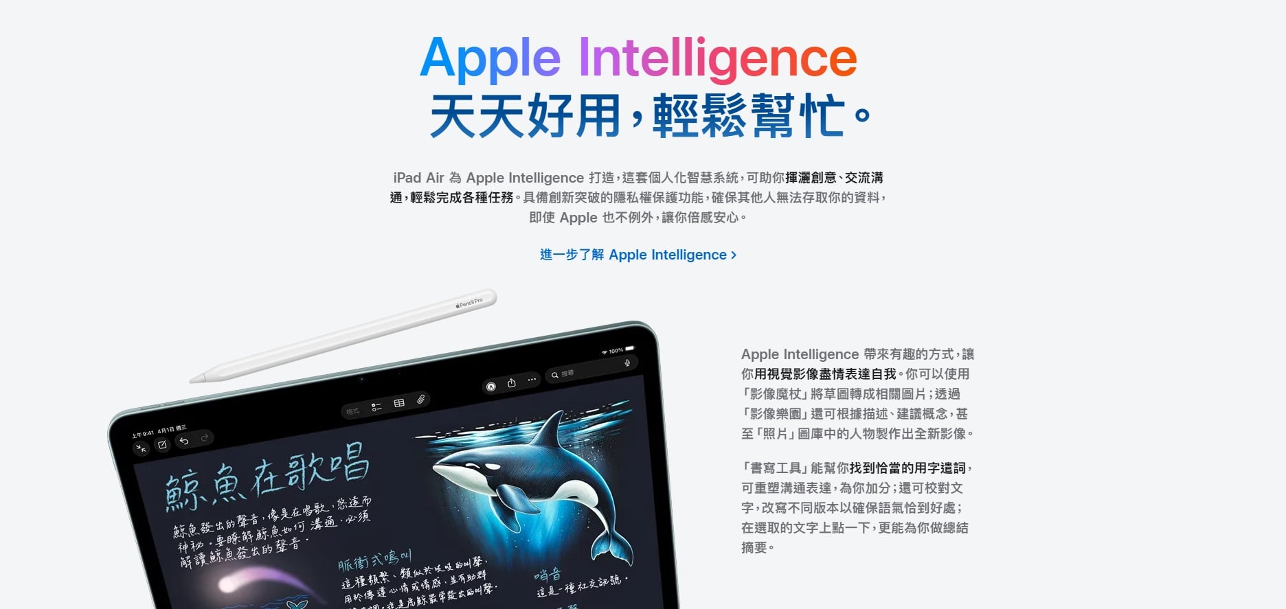 iPad Air M4亮點規格懶人包，Wi-Fi 7與快充技術進化。