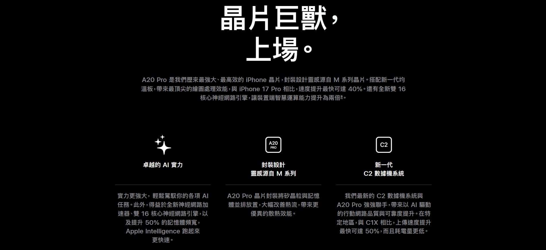 iPhone 18 Pro A20 Pro 晶片詳細描述