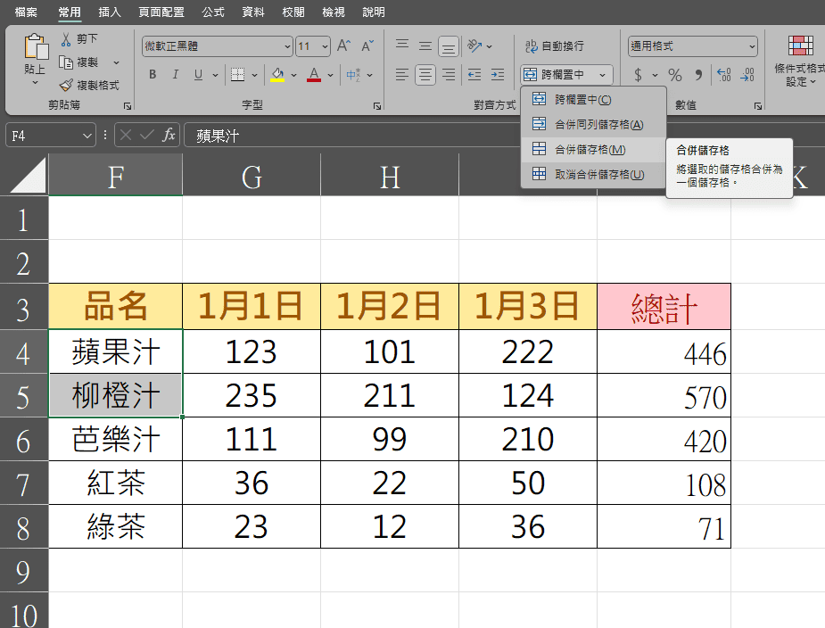 【科技新知】Excel如何合併儲存格？怎麼取消合併？與跨欄置中差在哪？