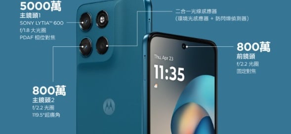 Motorola Moto g57 後相機規格