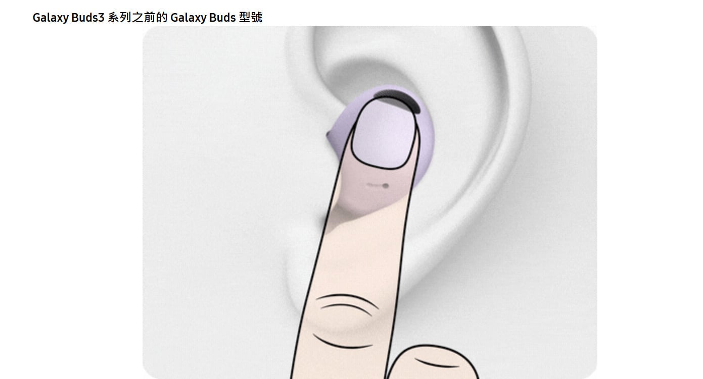 三星 Galaxy Buds3 系列及後續型號手勢操作教學,透過捏合與滑動手勢控制音樂播放、切換歌曲及調整音量