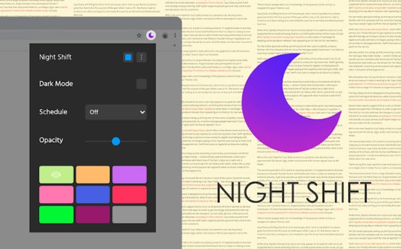 【科技新知】電腦螢幕如何過濾藍光？「Night Shift Redux過濾藍光器」幫你自動調整網頁光線
