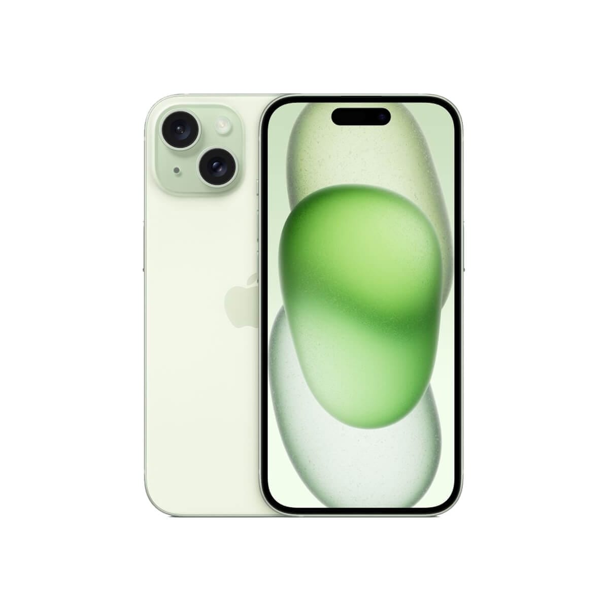Apple iPhone 15 128GB 綠色正反面外觀圖