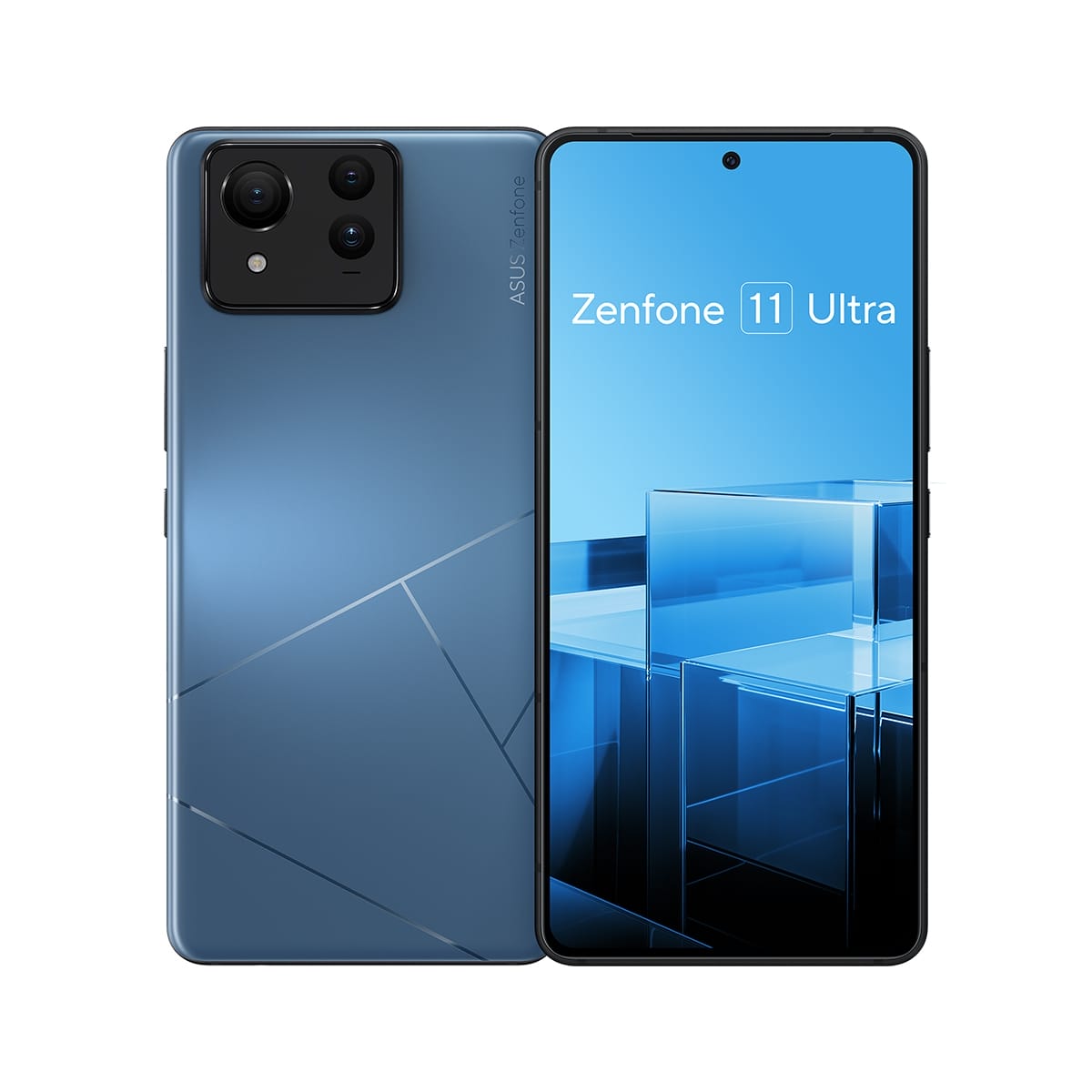 ASUS Zenfone 11 Ultra (12G/256G) 藍色正反面外觀圖