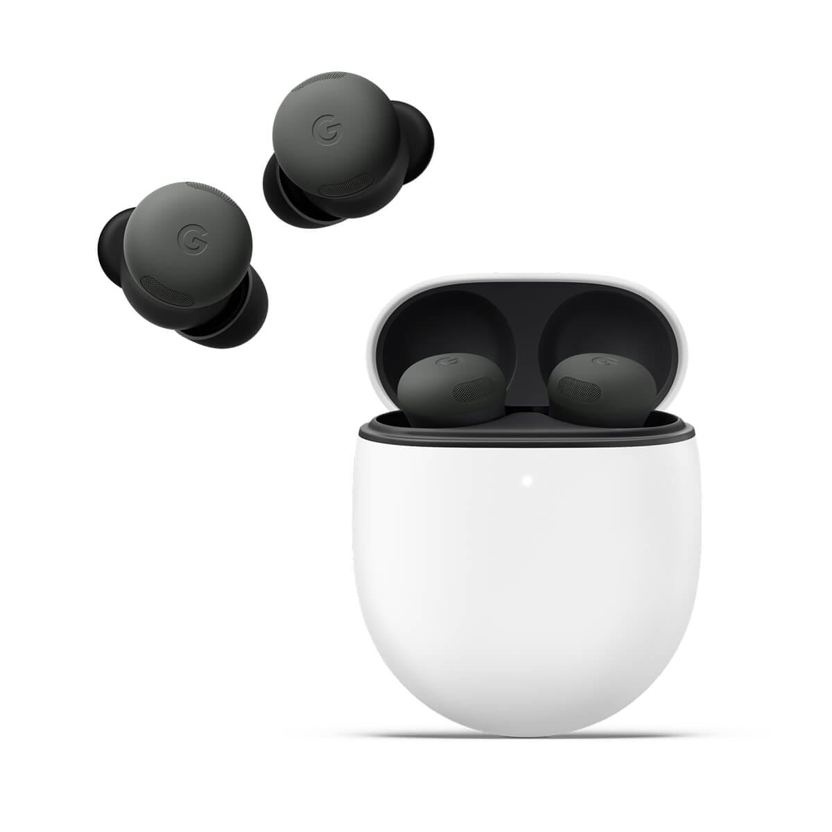 Google Pixel Buds Pro 2 霧灰色正面外觀圖