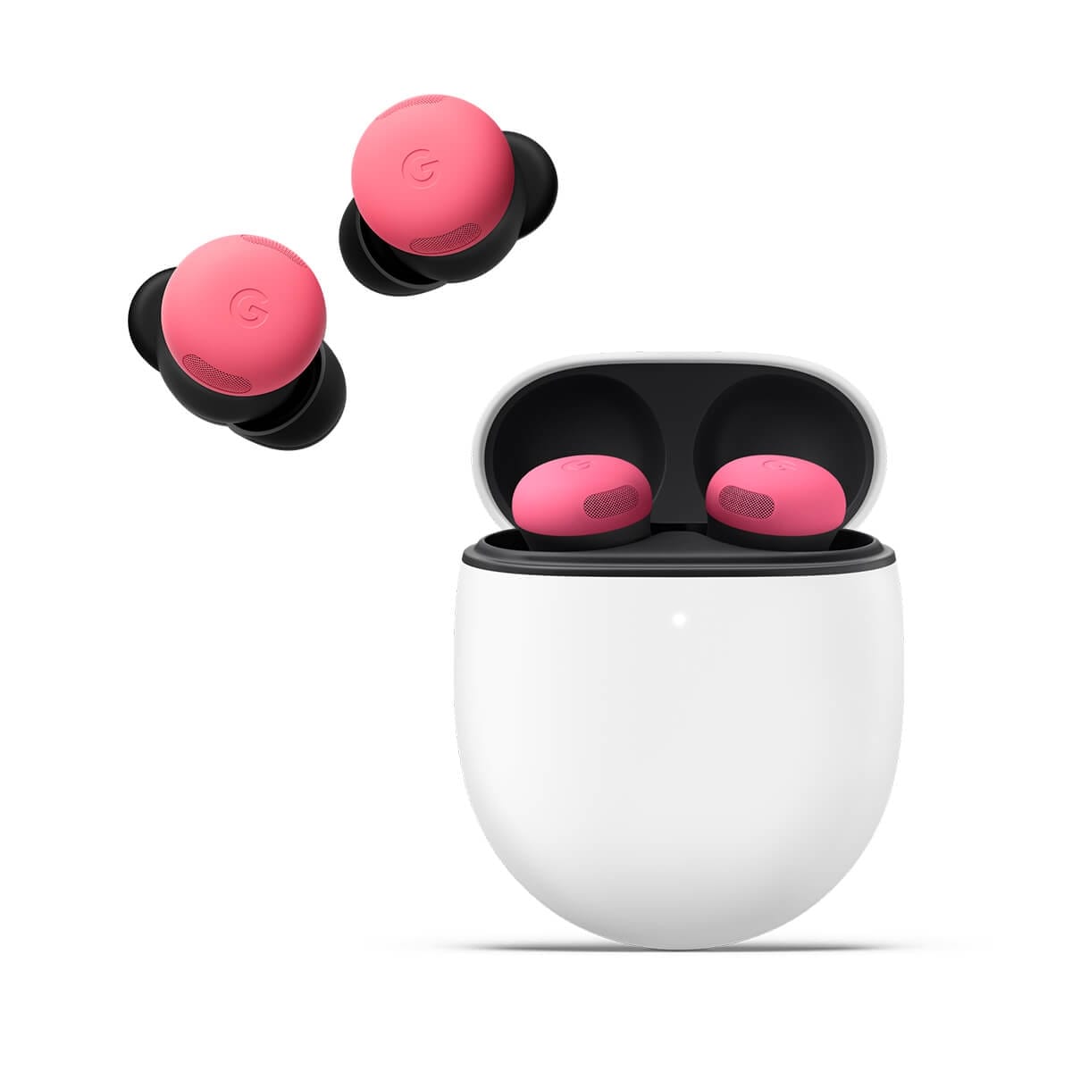 Google Pixel Buds Pro 2 莓果粉色正面外觀圖