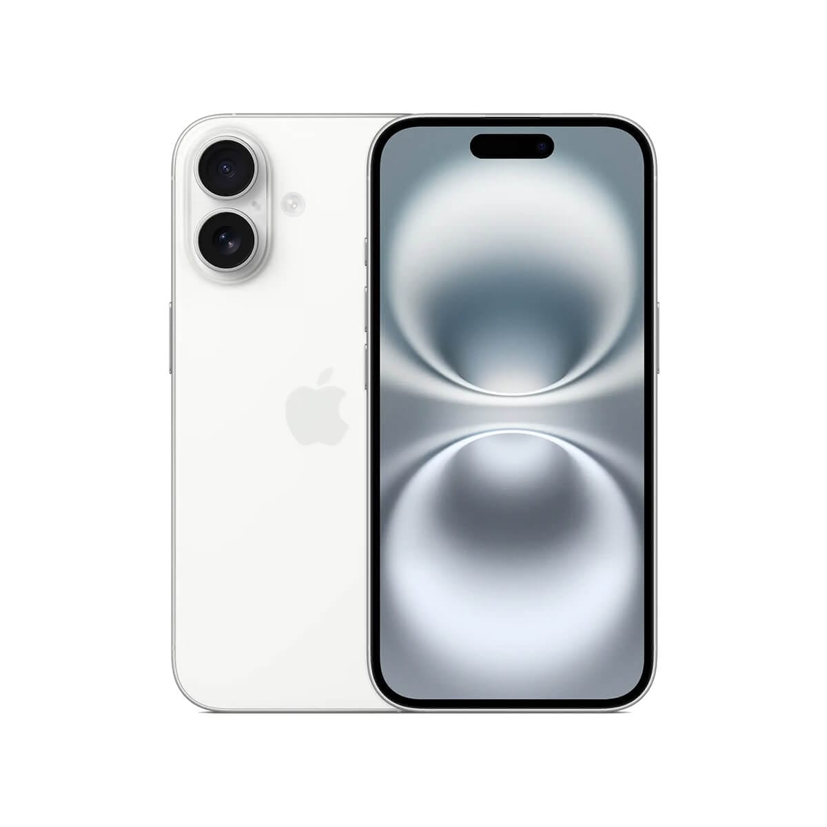 Apple iPhone 16 128GB 白色正反面外觀圖