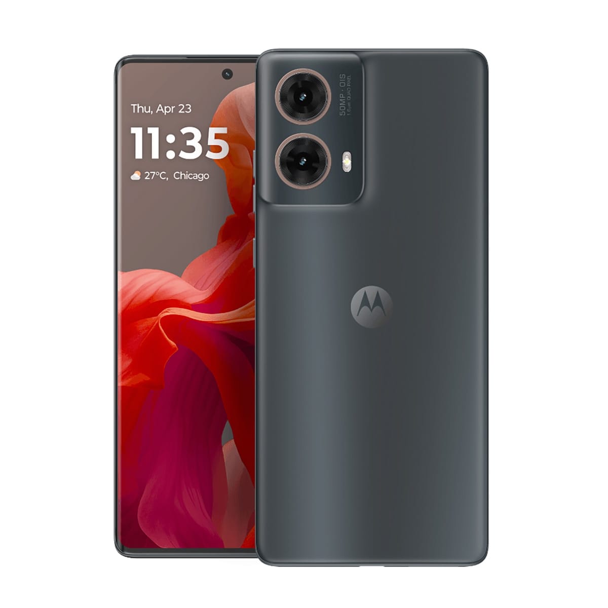 Motorola Moto g85（8G/128G）灰色正反面外觀圖