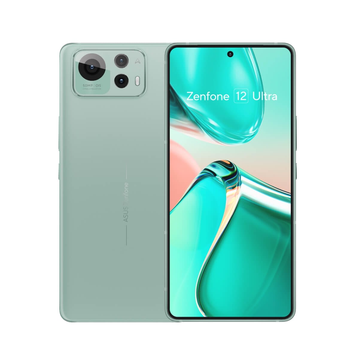 ASUS Zenfone 12 Ultra (16G/512G) 綠色正反面外觀圖