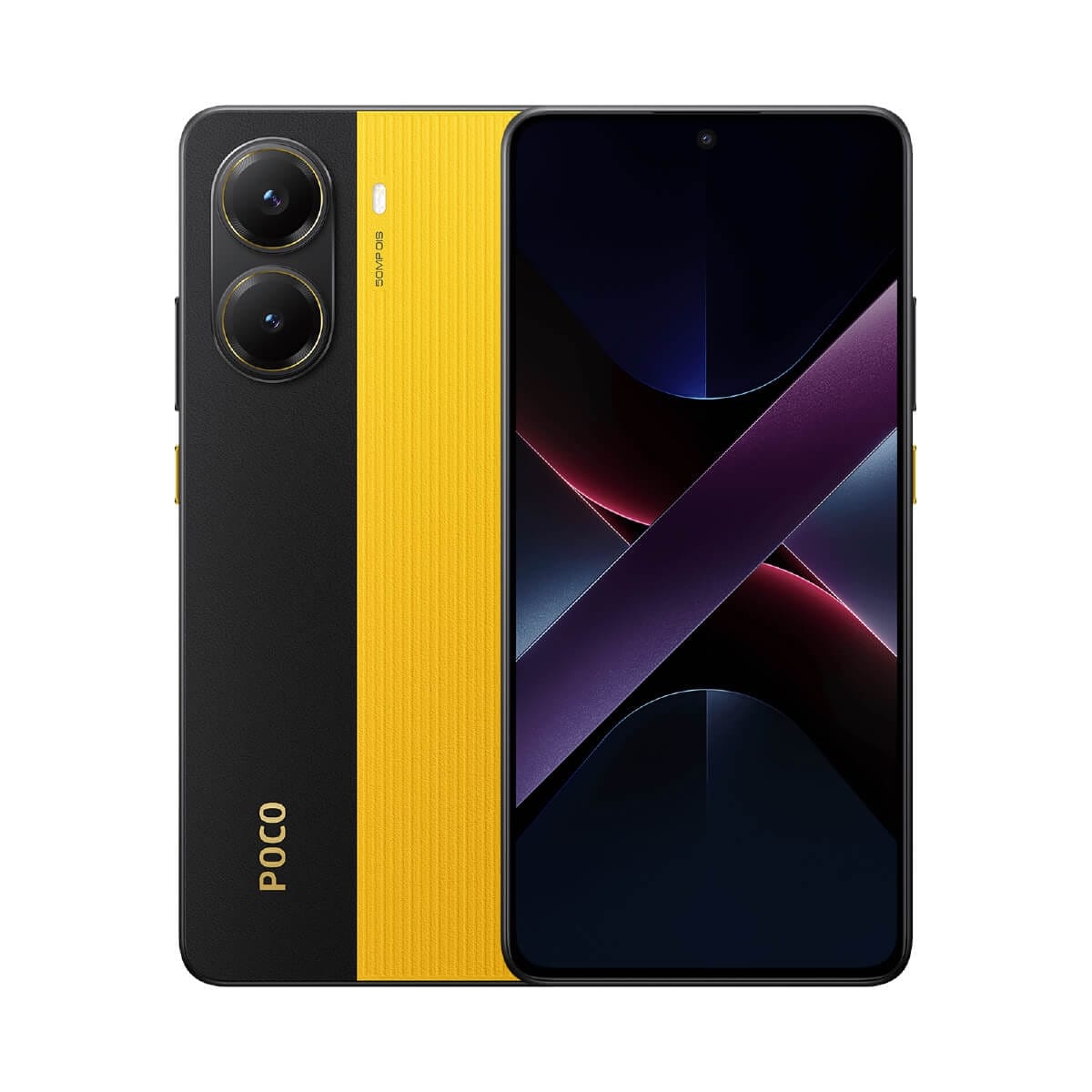 POCO X7 Pro（12G/512G）黃色正反面外觀圖