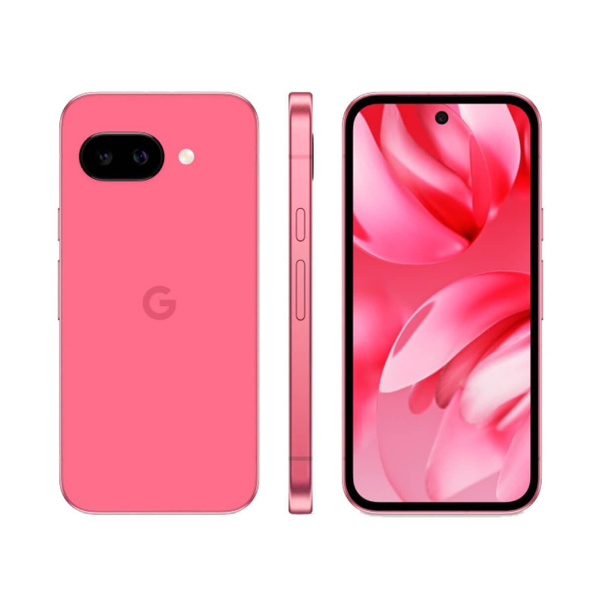 Google Pixel 9a (8G/128G) 粉色正反面外觀圖