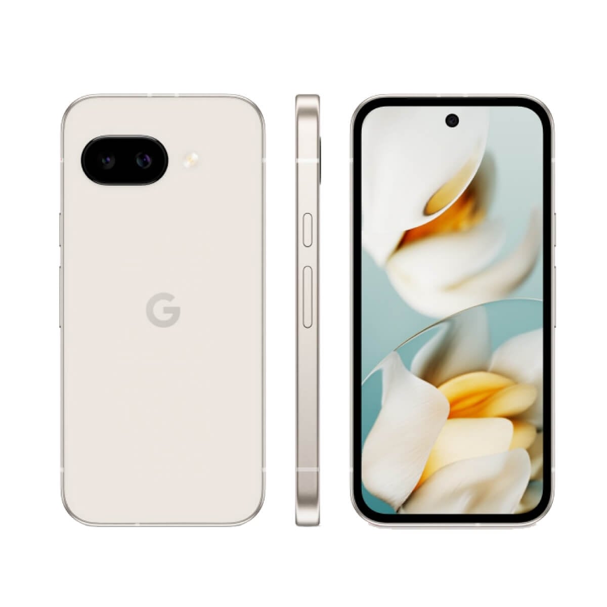 Google Pixel 9a (8G/128G) 米色正反面外觀圖