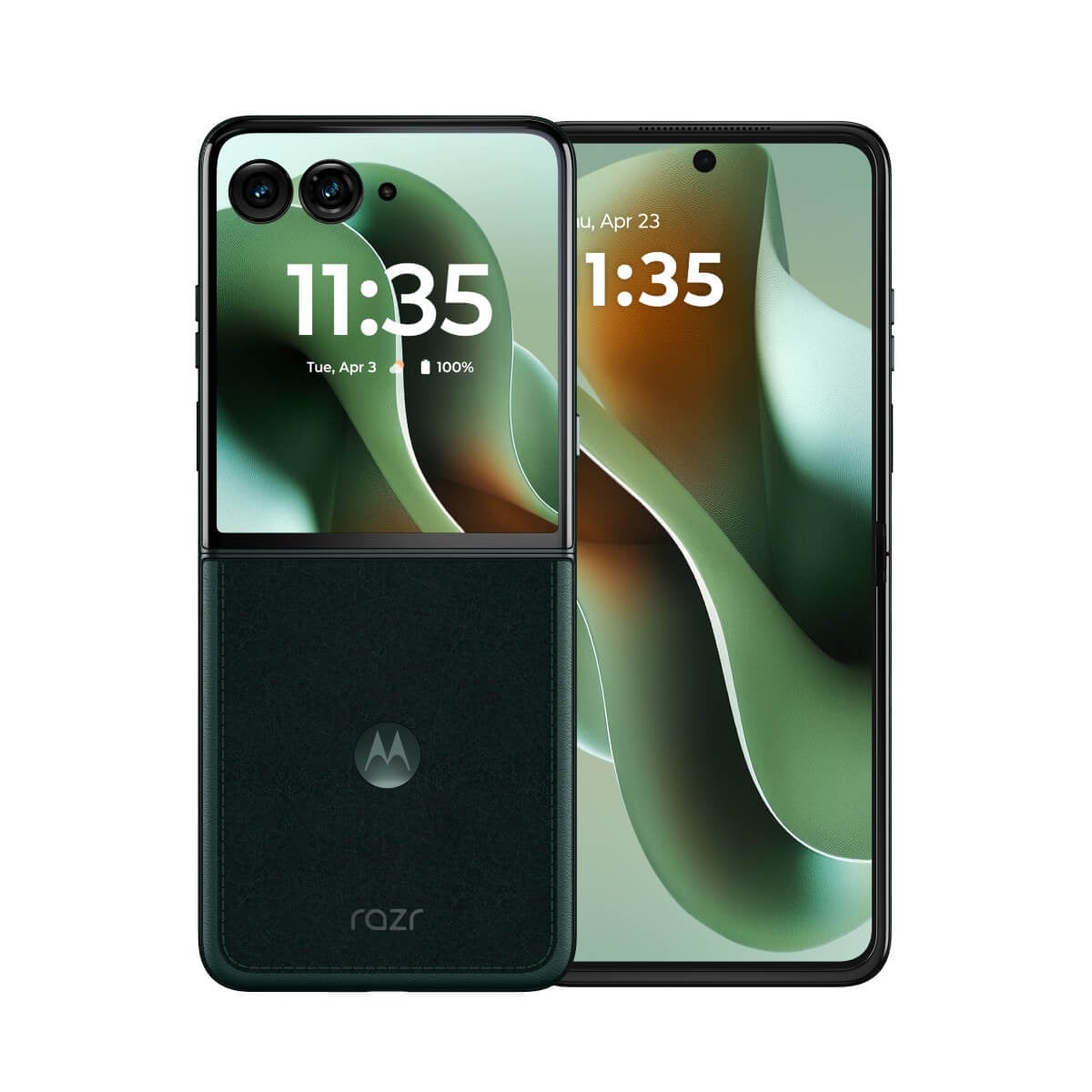 Motorola Razr 60 Ultra（16G/512G）摺疊 綠色內外面外觀圖