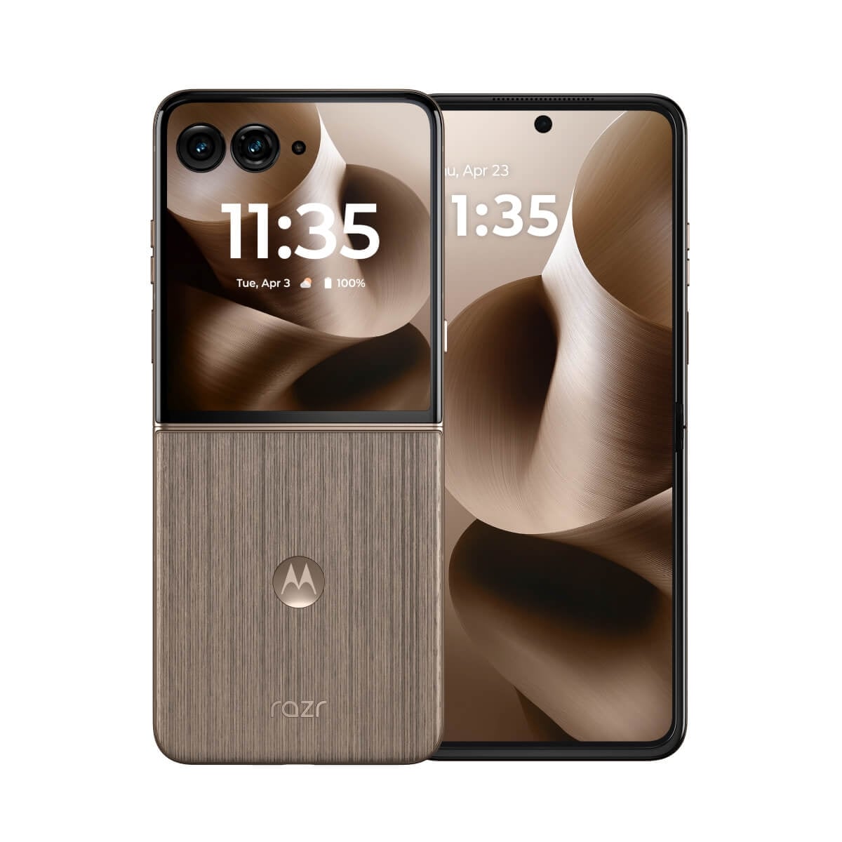 Motorola Razr 60 Ultra（16G/512G）摺疊 棕色內外面外觀圖