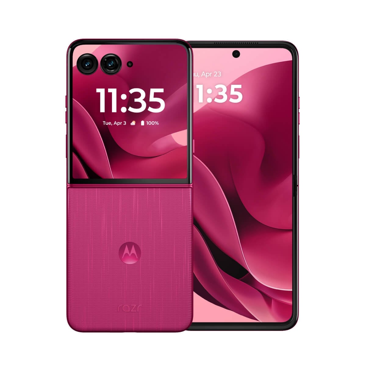 Motorola Razr 60 Ultra（16G/512G）摺疊 粉色內外面外觀圖
