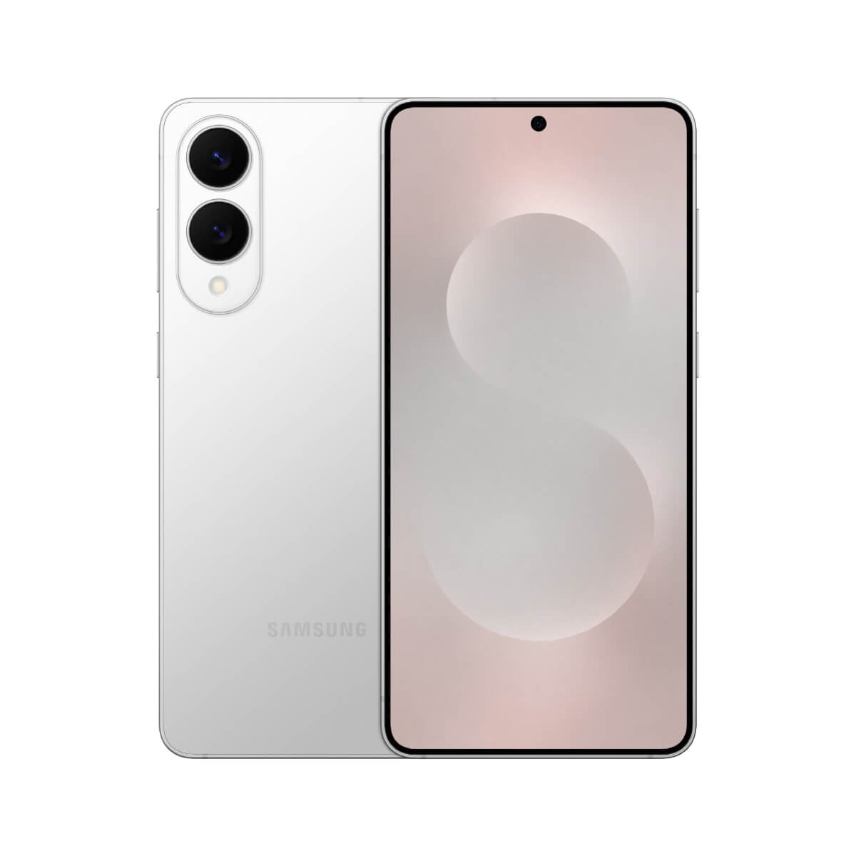 SAMSUNG S25 Edge (12G/256G) 銀色正反面外觀圖