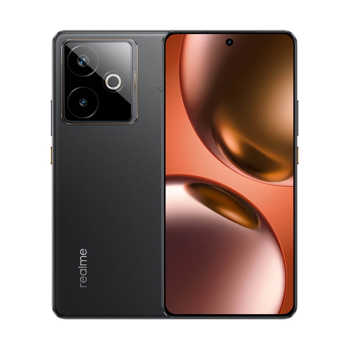 realme GT 7T (12G/256G) 黑色正反面外觀圖