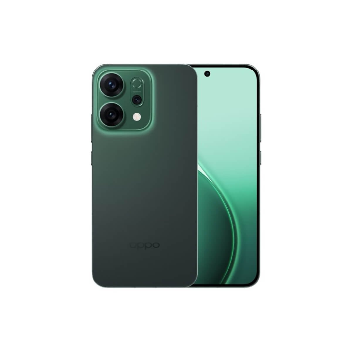 OPPO Reno14 5G（12G/256G）綠色正反面外觀圖