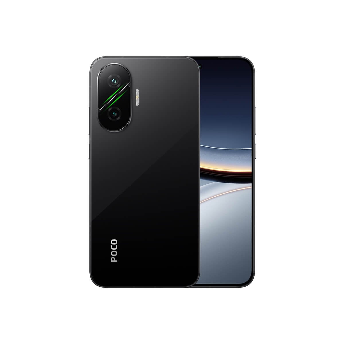 POCO F7（12G/512G）黑色正反面外觀圖