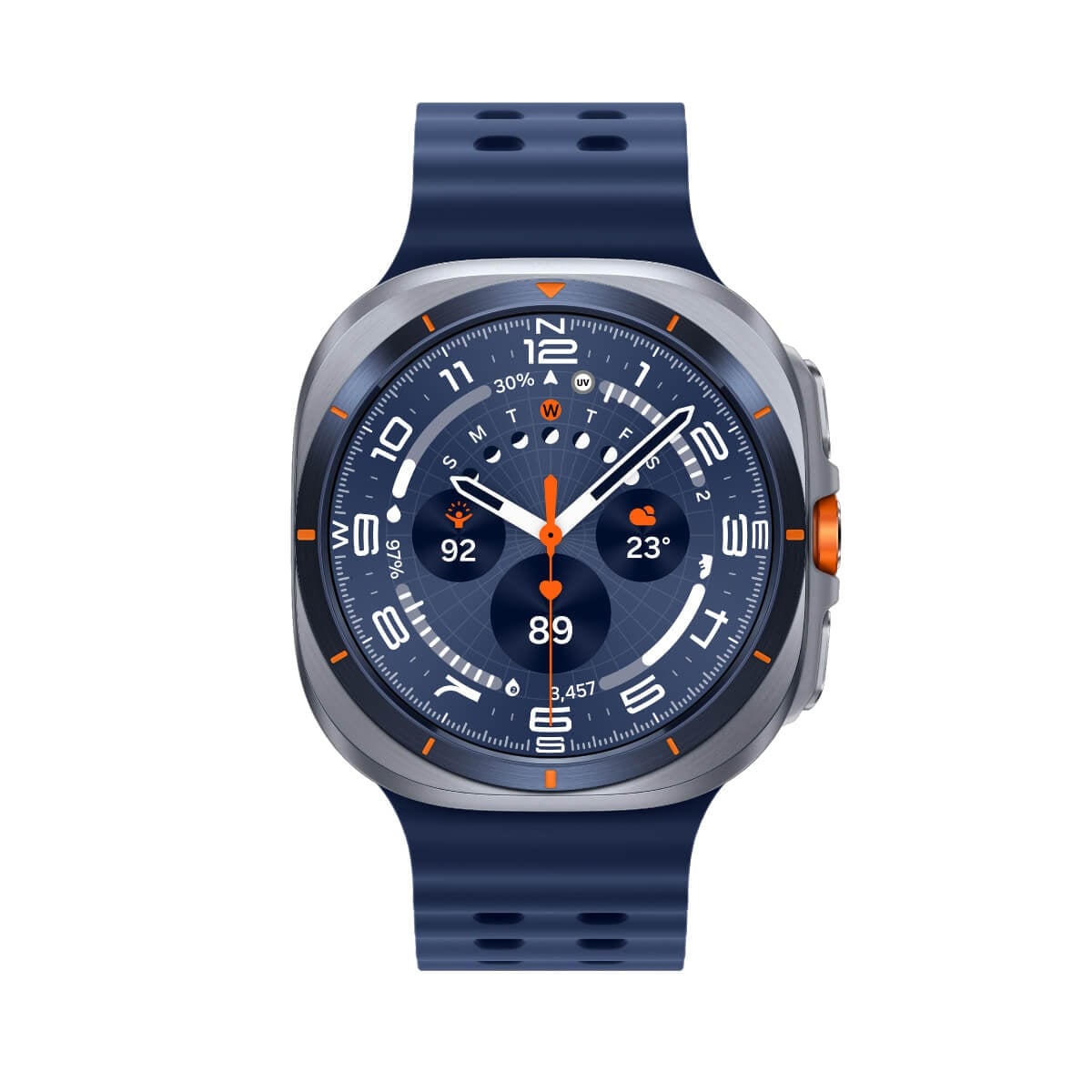 SAMSUNG Watch Ultra 47mm (2025) 鈦夜藍正面外觀圖