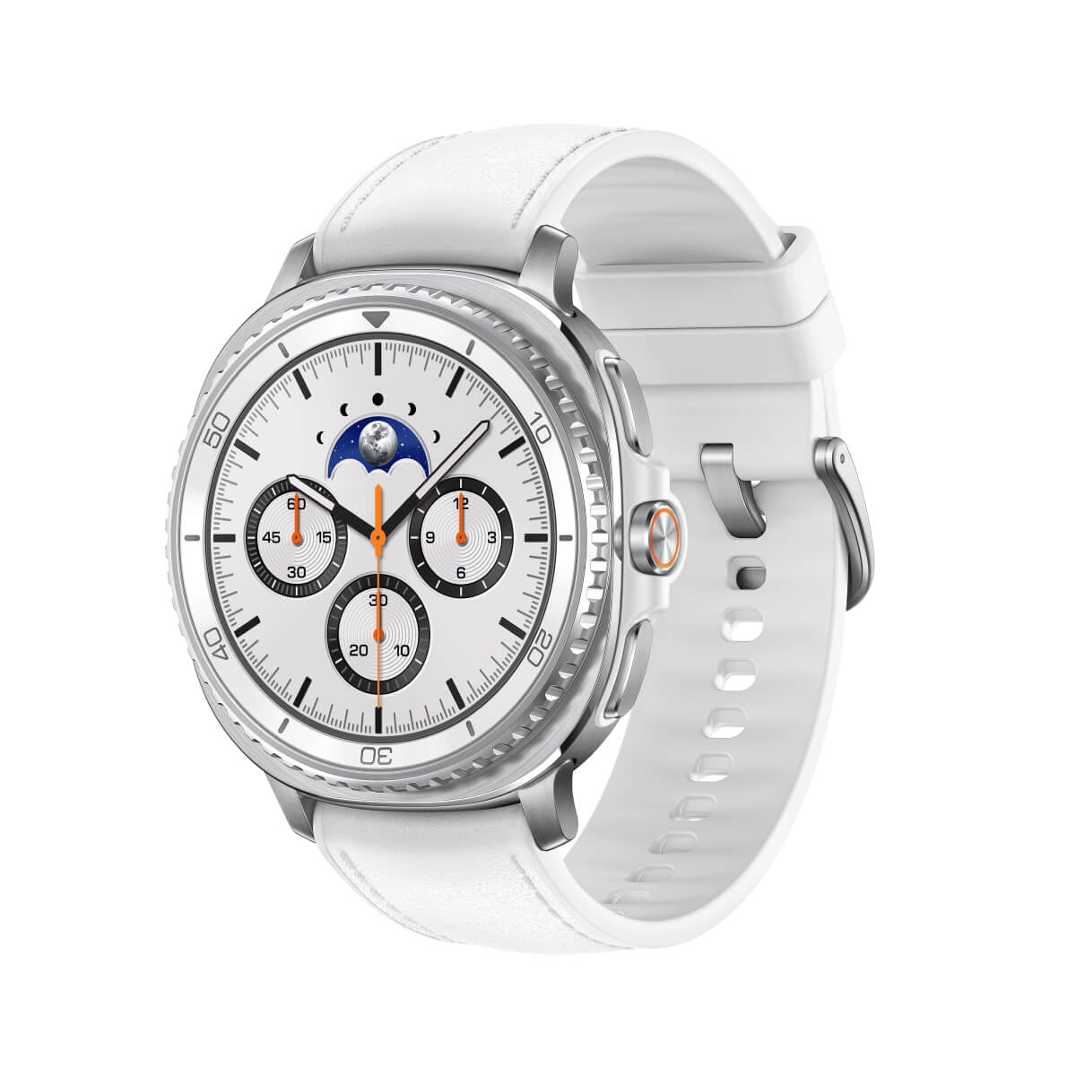 SAMSUNG Watch 8 Classic 46mm GPS版 白色正面外觀圖