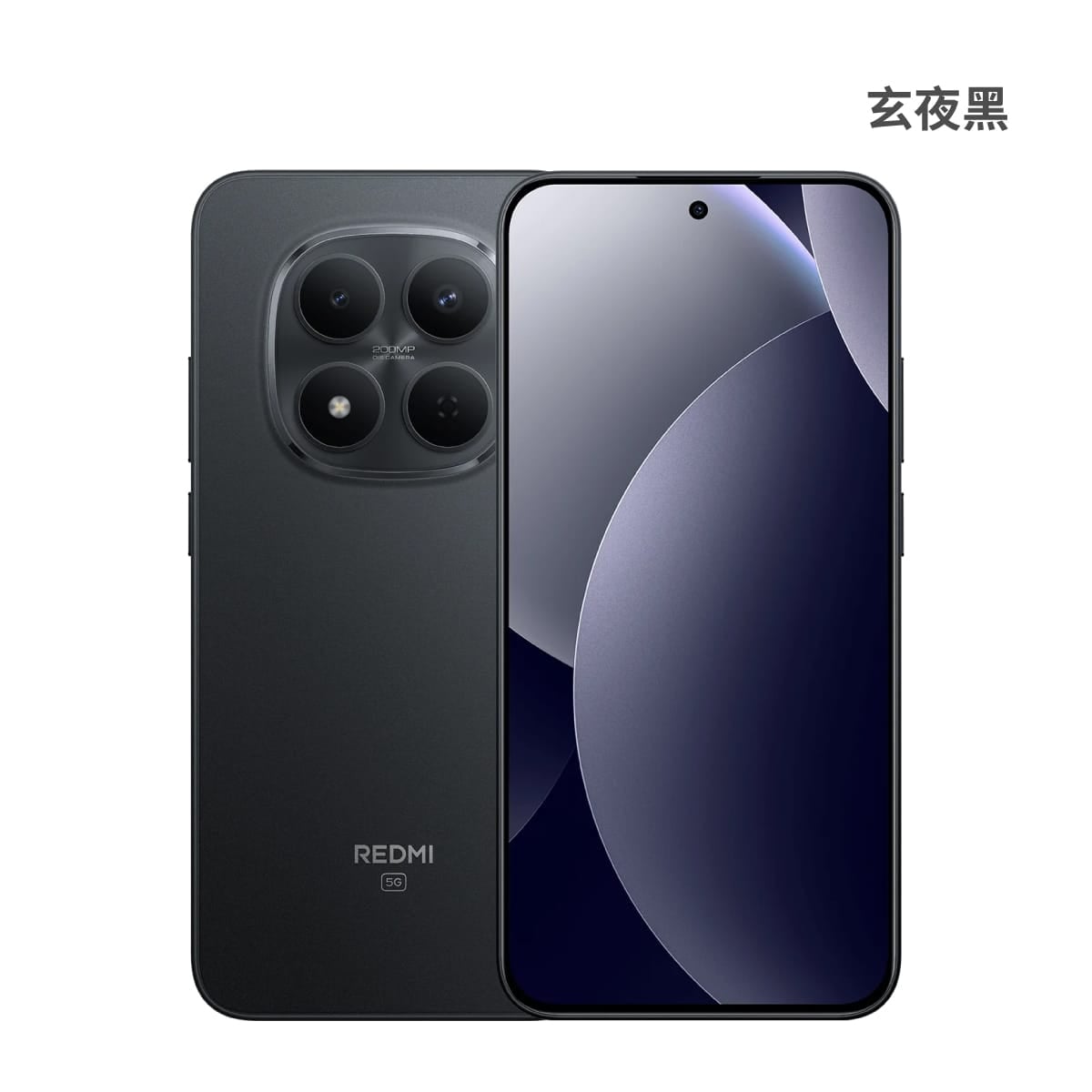 紅米 Note 15 Pro (12G/512G) 玄夜黑色正反面外觀圖