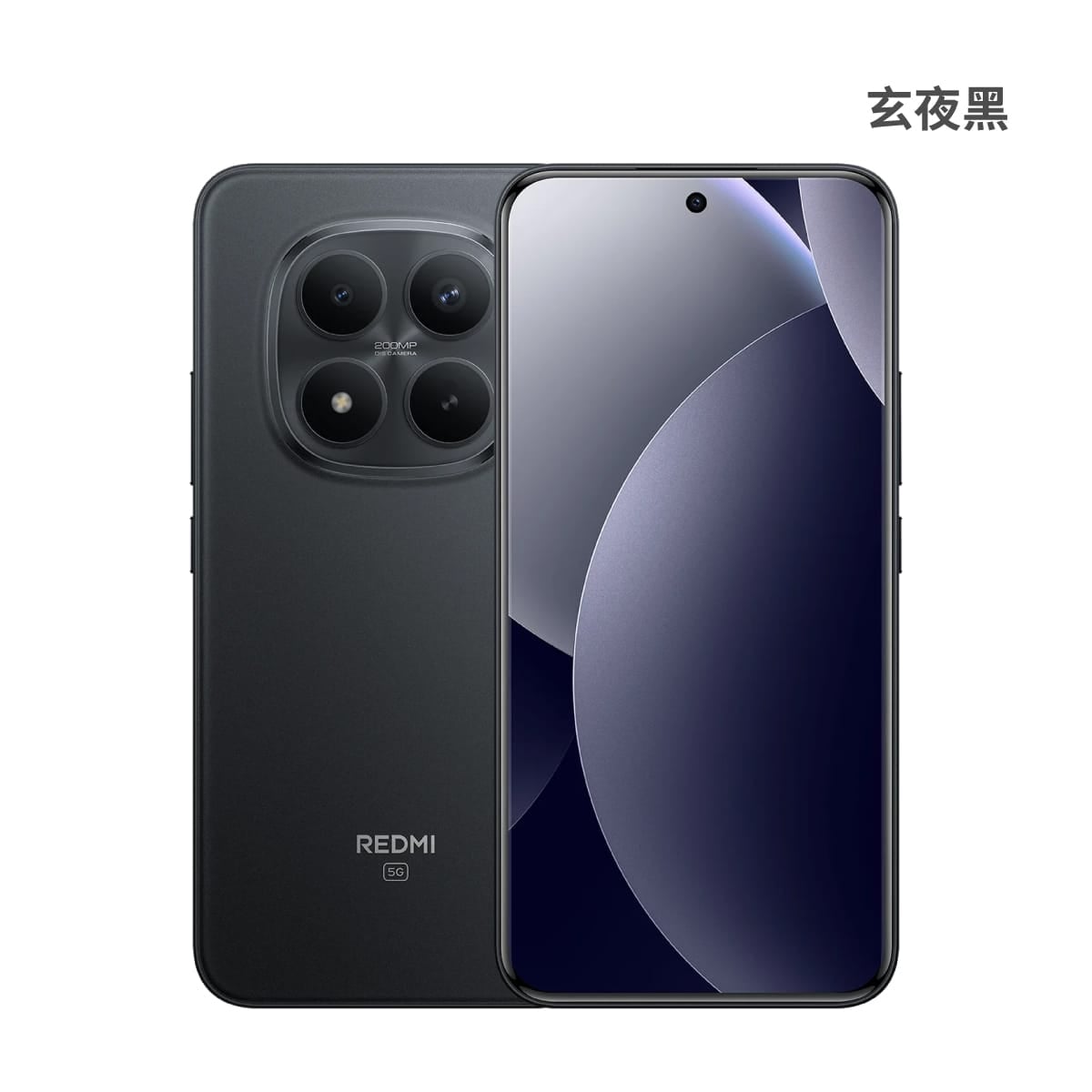 紅米 Note 15 Pro+ (12G/512G) 玄夜黑色正反面外觀圖