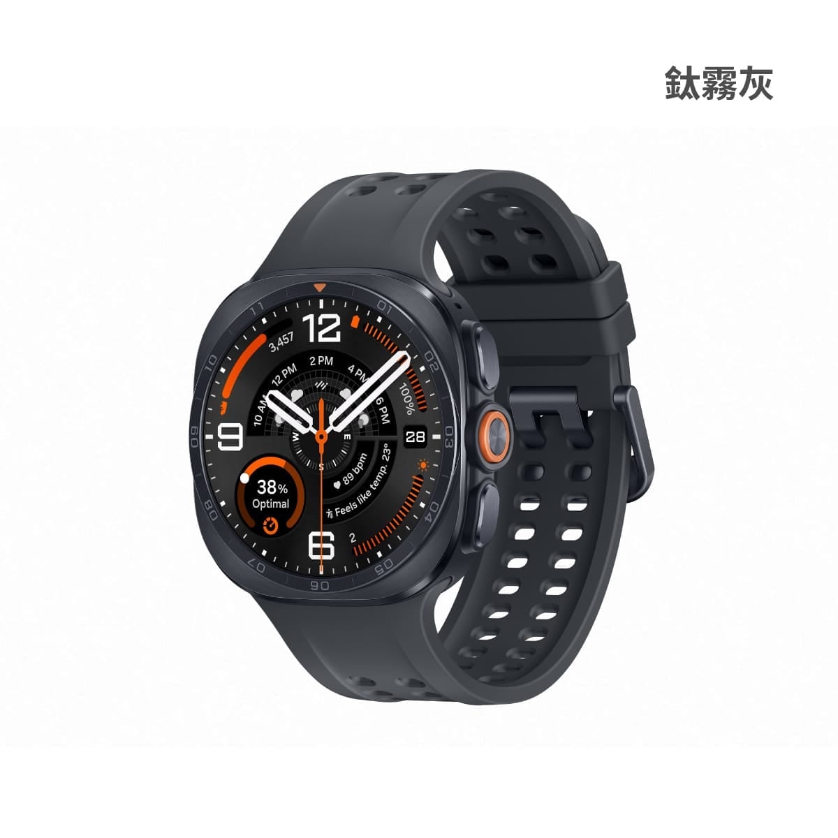 SAMSUNG Galaxy Watch Ultra2 鈦霧灰正面外觀圖