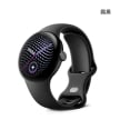 Google Pixel Watch 5 (41mm) Wi-Fi版智慧手錶展示圖，霧黑色正面外觀圖