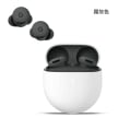 Google Pixel Buds 2a 真無線耳機展示圖，霧灰色色耳機含充電殼外觀圖