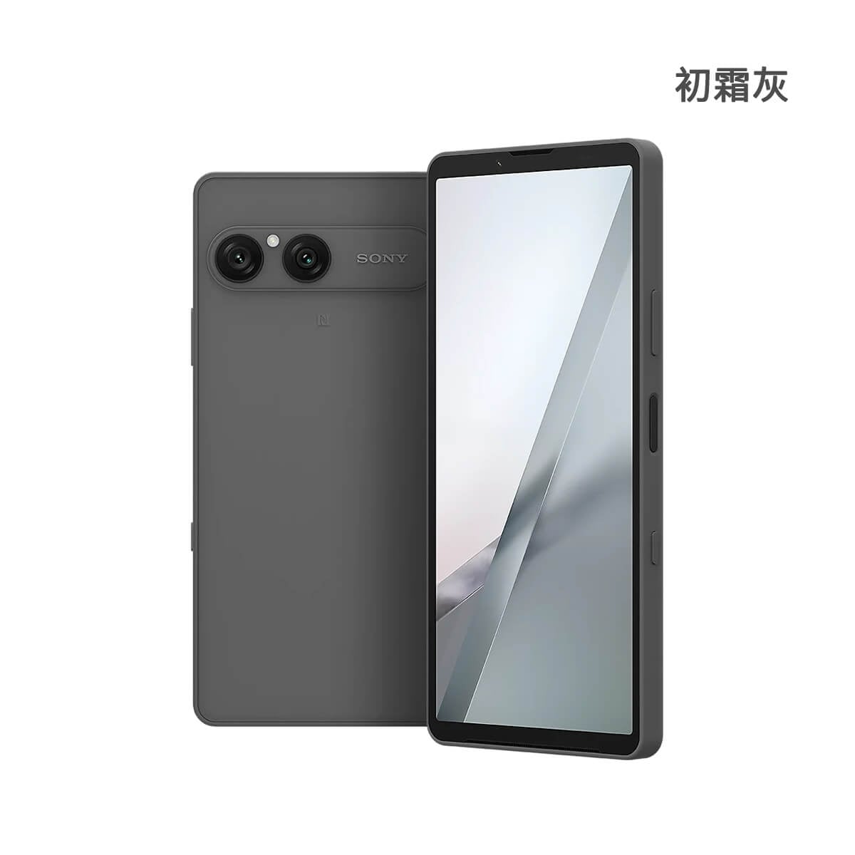 SONY Xperia 10 VIII (8G/128G) 手機展示圖，初霜灰色正反面外觀圖