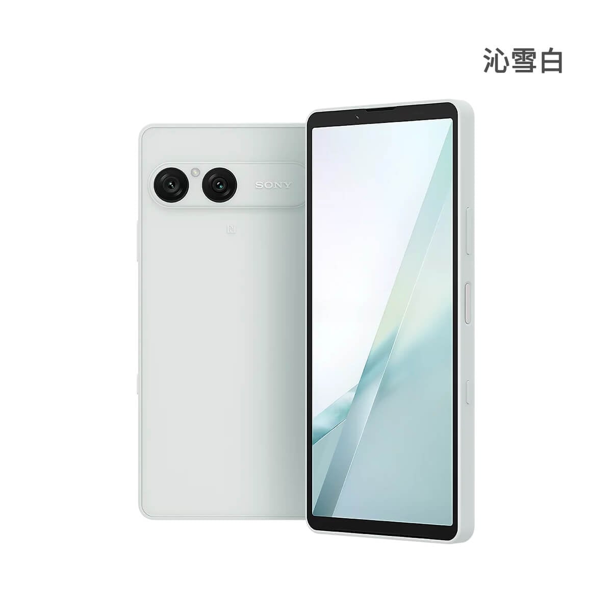 SONY Xperia 10 VIII (8G/128G) 手機展示圖，沁雪白色正反面外觀圖
