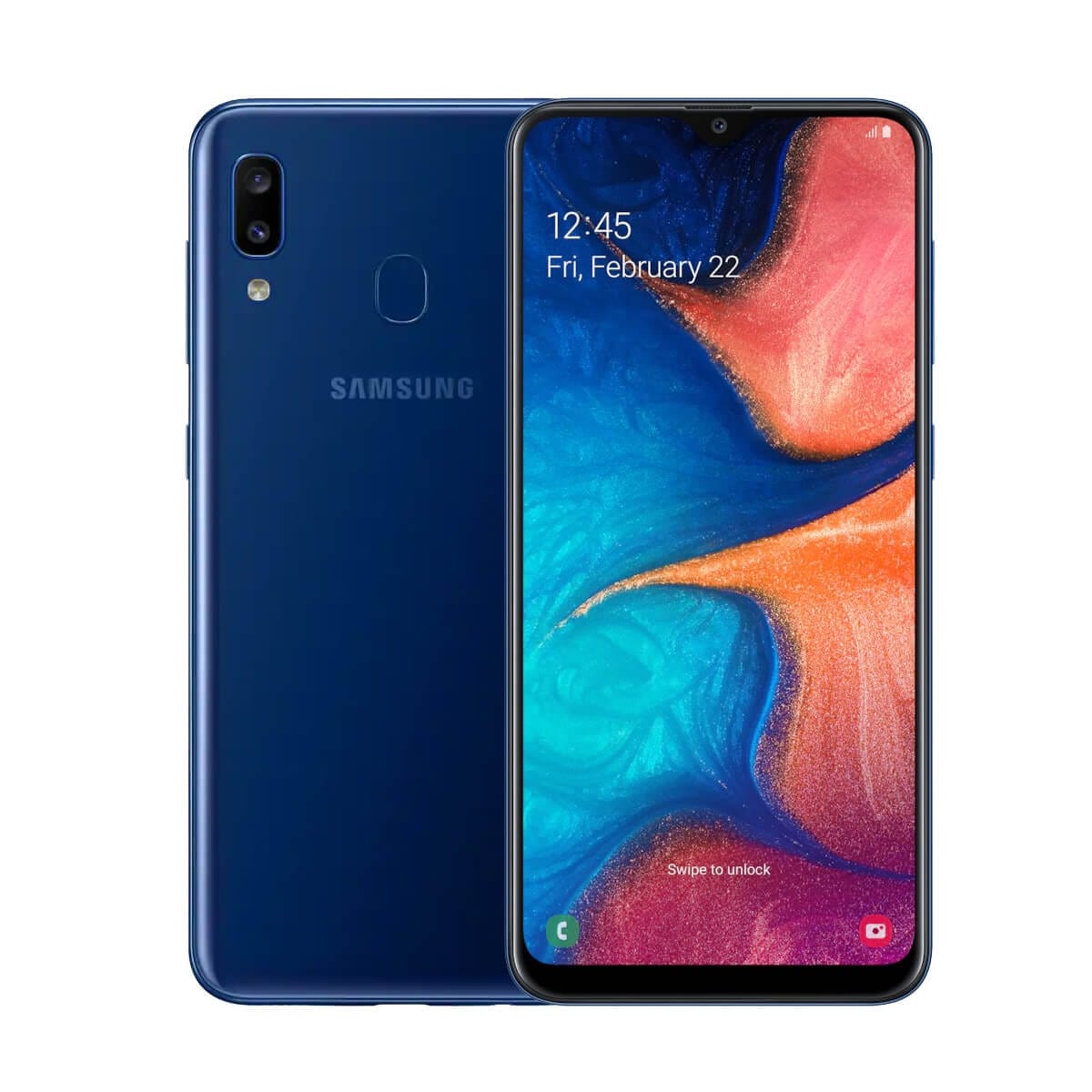 samsung-A20-blue