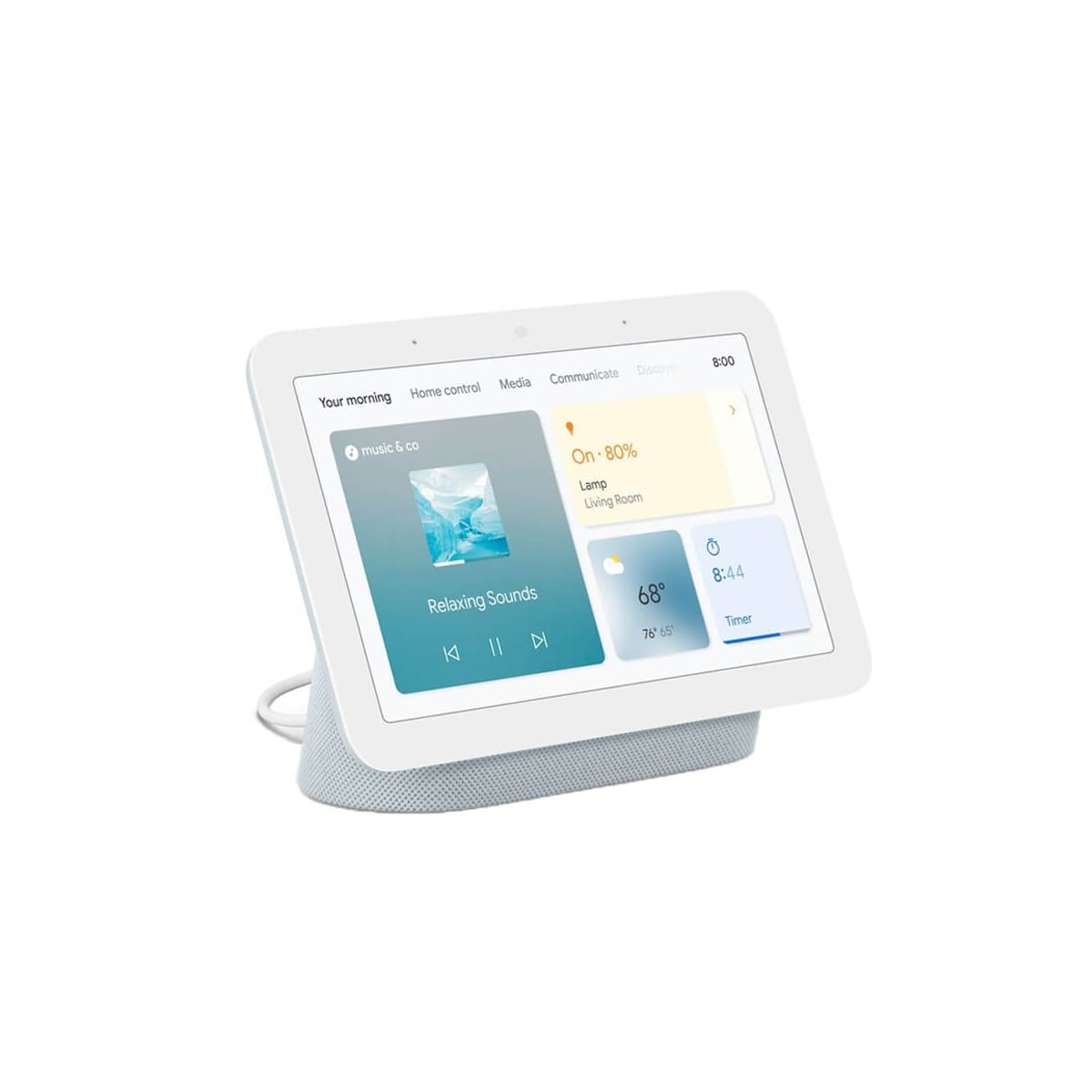 Google Nest Hub (第二代) 智慧音箱 白色正面外觀圖