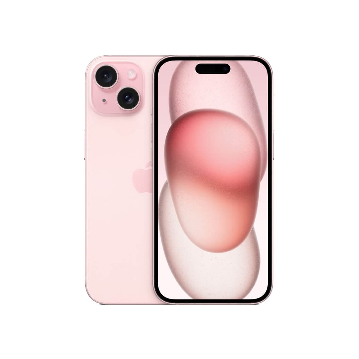 Apple iPhone 15 128GB 粉色正反面外觀圖